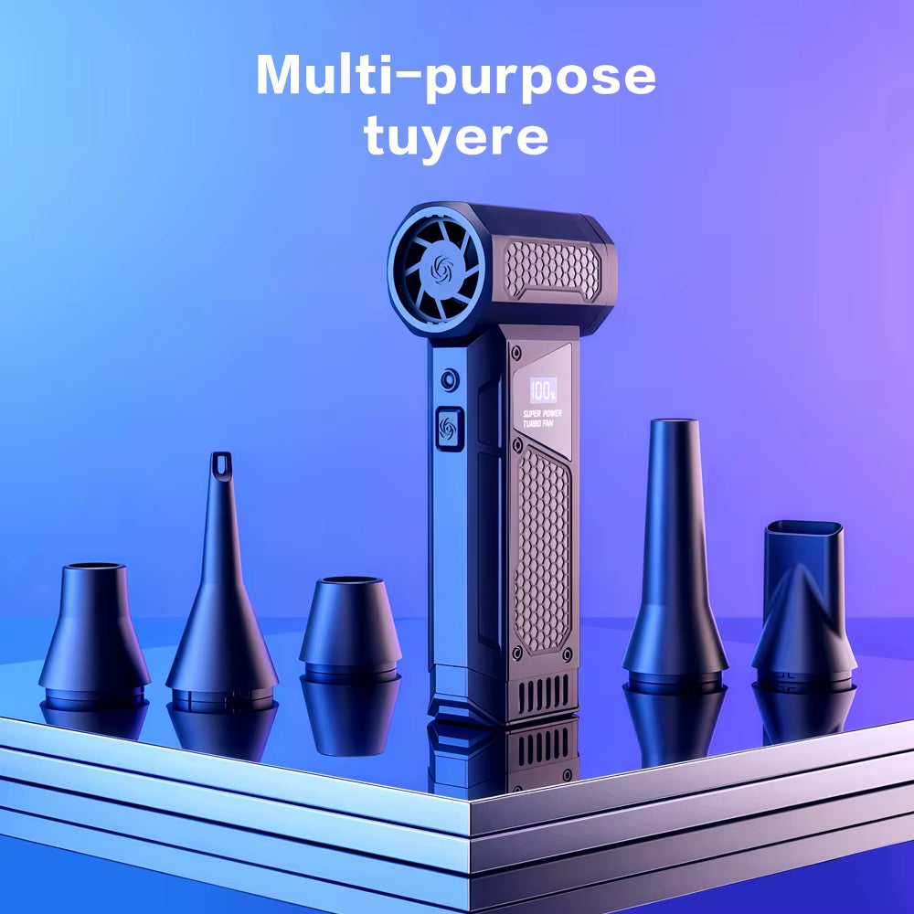 2026 High Power Jet Dry Blower Mini Turbo Fan Electric Air Duster Cordless PC Keyboard Cleaner Car Drying 2600Mah LED Display